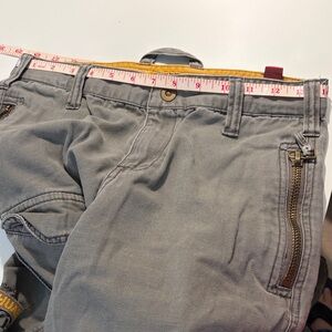 Gray Cargo Pants with Zipper Pockets